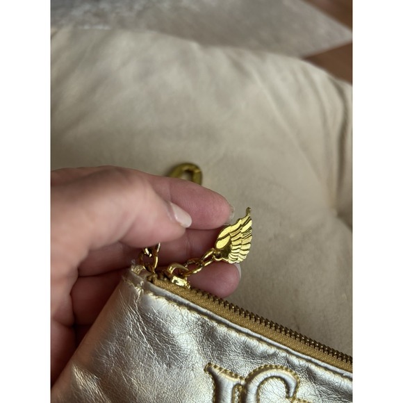 Vintage Heart, Carabiner, Gold Metallic Victoria's Secret Coin Purse 3767 - Picture 6 of 6